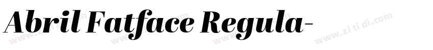 Abril Fatface Regula字体转换